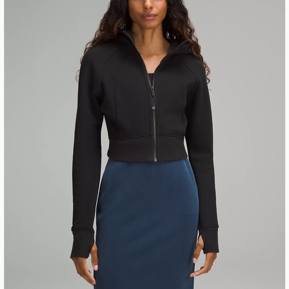 Lululemon Scuba Full-Zip Cropped Hoodie New With Tags Size 4 Black - Picture 1 of 5